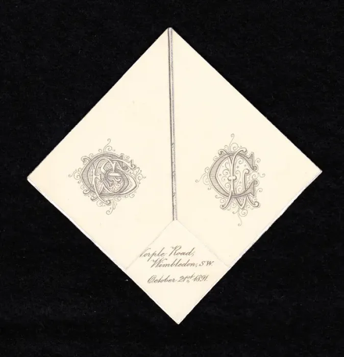 Framed Print : Victorian stationery decorated with initials Framed Print : Victorian stationery decorated with initials