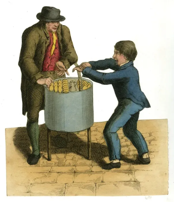 Framed Print : Victorian Street Vendor - Biscuit Seller Framed Print : Victorian Street Vendor - Biscuit Seller