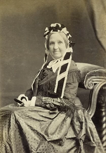 Victorian woman in studio portrait