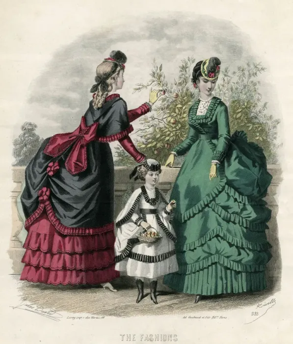 Framed Print : Victorian women and child 1869 Framed Print : Victorian women and child 1869
