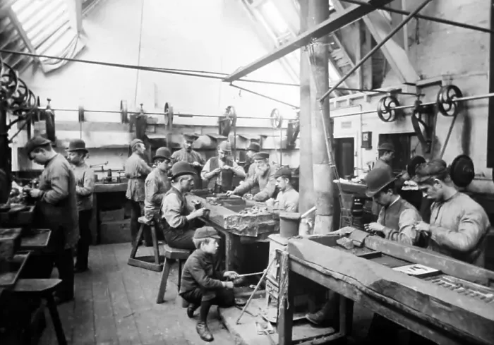 Framed Print : Victorian workshop Framed Print : Victorian workshop