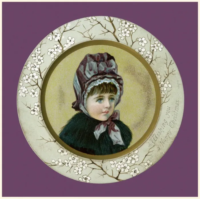 Framed Print : Victorian Xmas card Framed Print : Victorian Xmas card