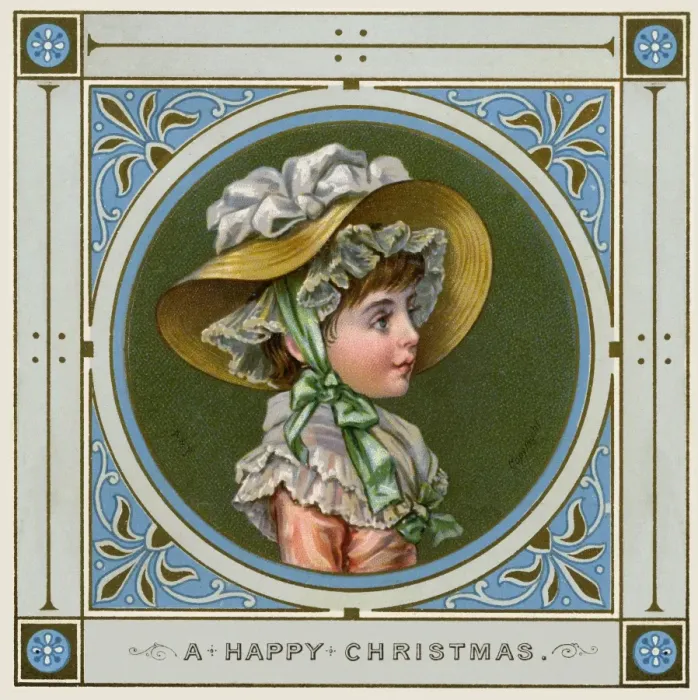 Framed Print : Victorian Xmas card Framed Print : Victorian Xmas card