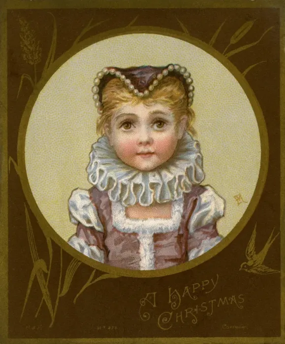 Framed Print : Victorian Xmas card Framed Print : Victorian Xmas card