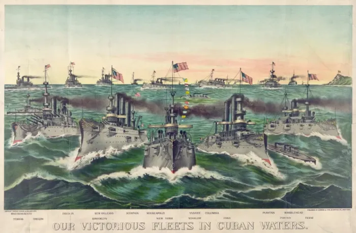 Framed Print : Our victorious fleets in Cuban waters Framed Print : Our victorious fleets in Cuban waters