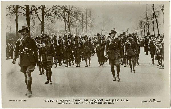 Victory March, London - Australian Troops, Constitution Hill