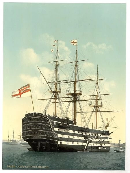 The Victory (Nelsons Flagship), stern, Portsmouth, England