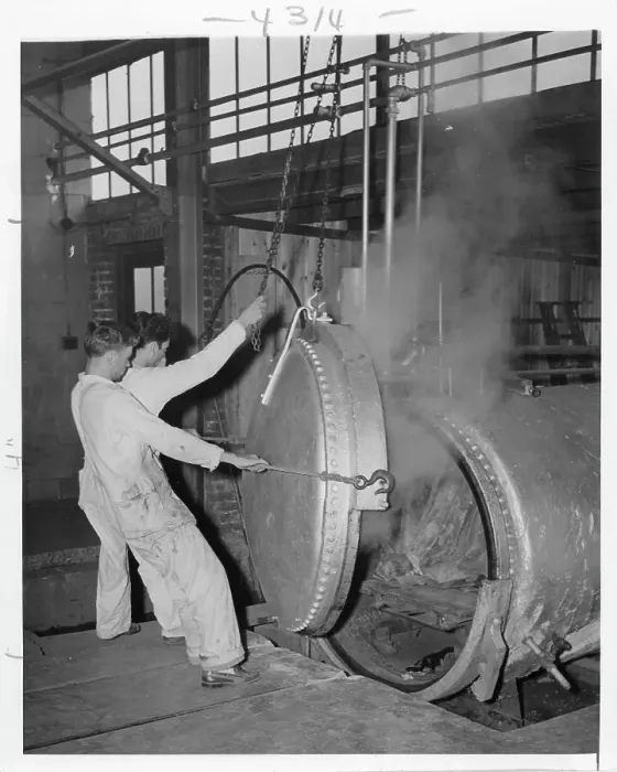 Framed Print : Vidal process autoclave Framed Print : Vidal process autoclave