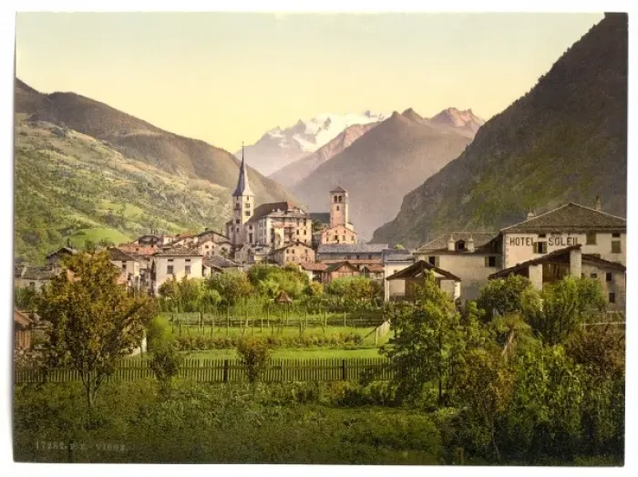 Framed Print : Viege, general view, Switzerland Framed Print : Viege, general view, Switzerland