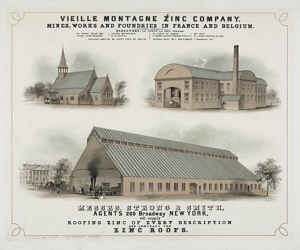 Vieille Montagne zinc company. Mines, works and foundries in
