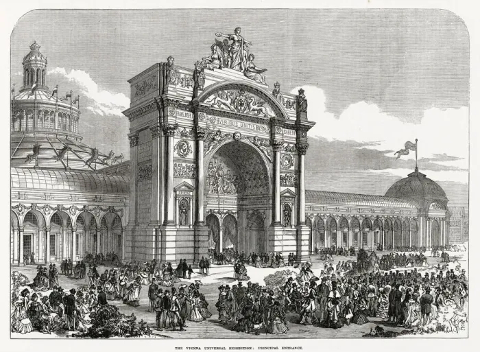 Framed Print : Vienna Universal Exhibition: Principal entrance Framed Print : Vienna Universal Exhibition: Principal entrance