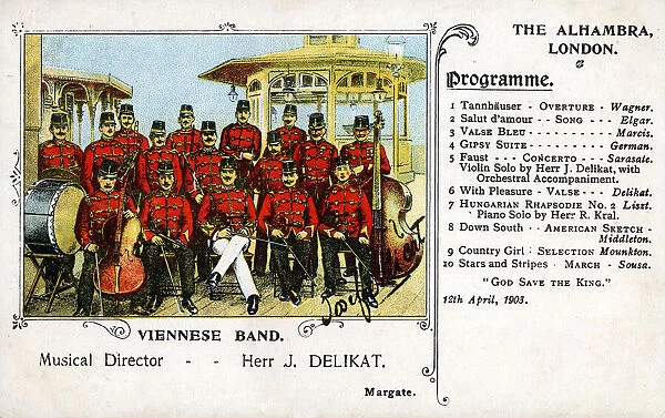 Viennese Band at the Alhambra, London, Musical Director J Delikat