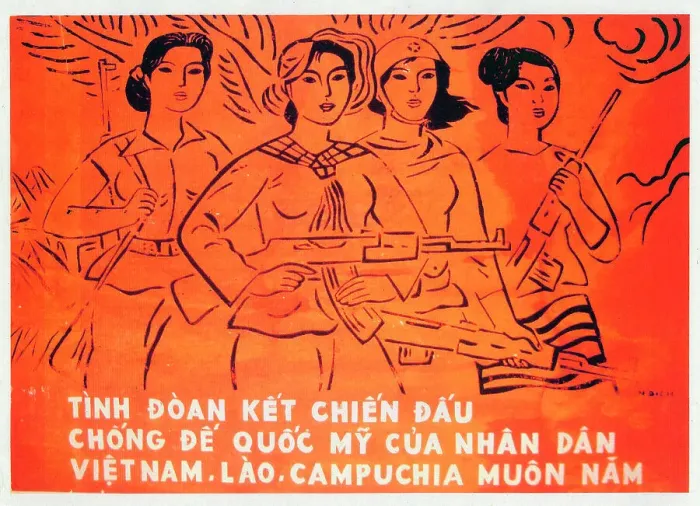 Framed Print : Vietnamese Patriotic Poster