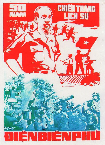 Vietnamese Patriotic Poster - Ho Chi Minh - 50 Years