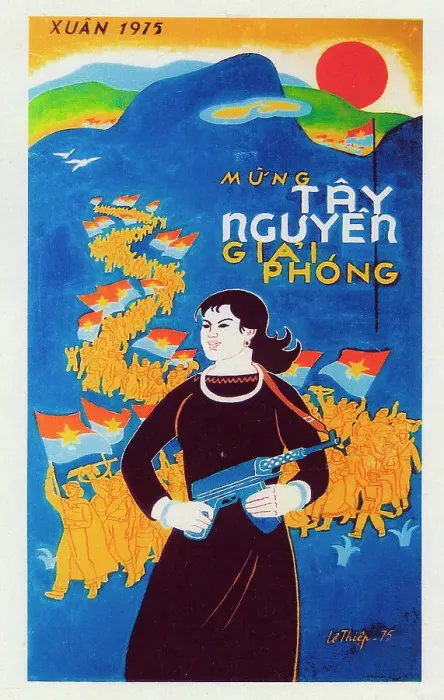 Framed Print : Vietnamese Patriotic Poster - Liberated Central Highlands Framed Print : Vietnamese Patriotic Poster - Liberated Central Highlands