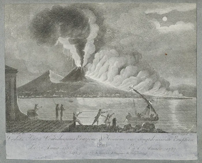 Framed Print : View of the 22nd eruption of Mount Vesuvius, 1737 Framed Print : View of the 22nd eruption of Mount Vesuvius, 1737
