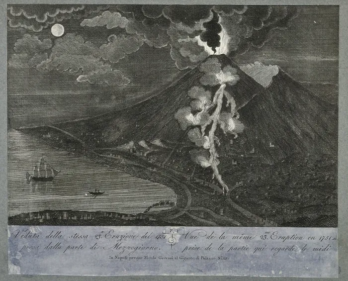 Framed Print : View of the 23rd eruption of Mount Vesuvius, 1751 Framed Print : View of the 23rd eruption of Mount Vesuvius, 1751