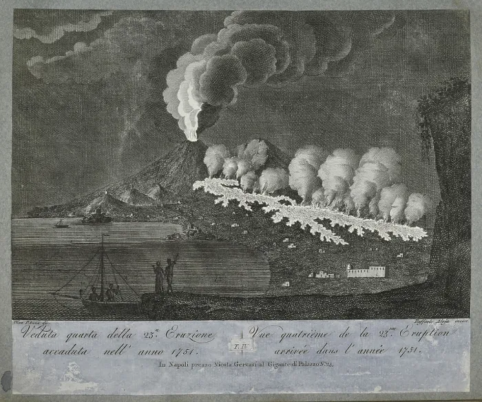 Framed Print : View of the 23rd eruption of Mount Vesuvius, 1751 Framed Print : View of the 23rd eruption of Mount Vesuvius, 1751