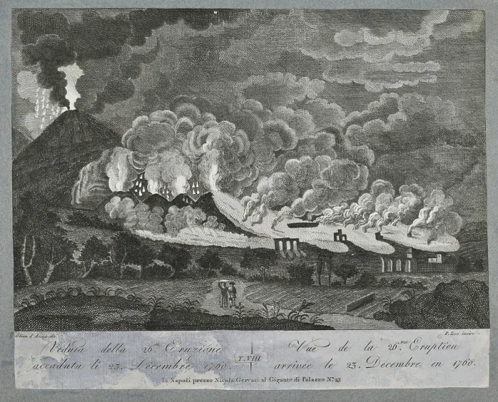 Framed Print : View of the 26th eruption of Mount Vesuvius Framed Print : View of the 26th eruption of Mount Vesuvius