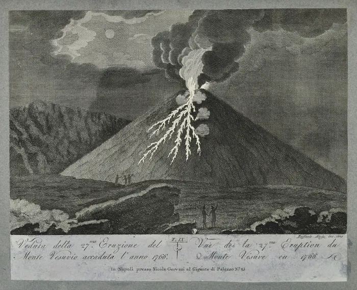 Framed Print : View of the 27th eruption of Mount Vesuvius, 1766 Framed Print : View of the 27th eruption of Mount Vesuvius, 1766