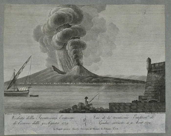 Framed Print : View of 30th eruption of ash of Mount Vesuvius Framed Print : View of 30th eruption of ash of Mount Vesuvius