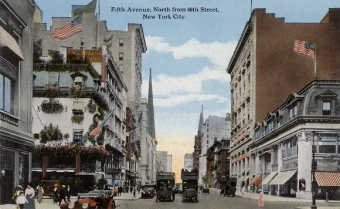 Framed Print : View of 5th Avenue, North from 46th Street in New York City Framed Print : View of 5th Avenue, North from 46th Street in New York City