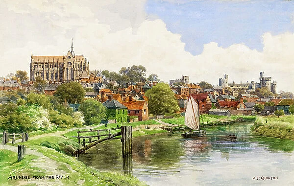 View of Arundel from the river, West Sussex