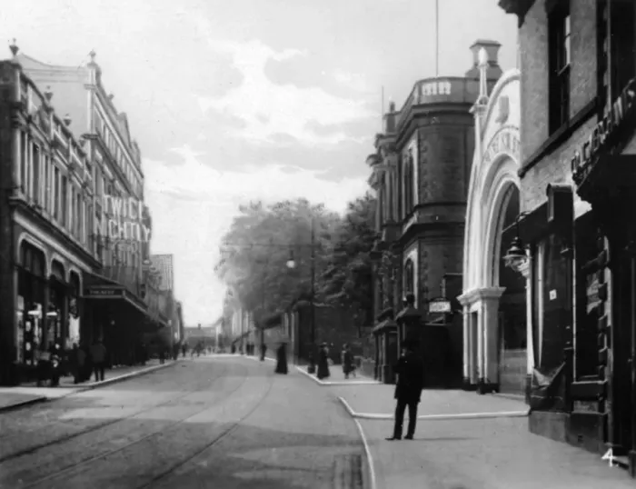 Framed Print : View of Babington Lane, Derby Framed Print : View of Babington Lane, Derby