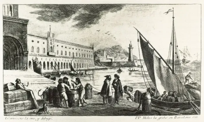 Framed Print : View of Barcelona by Pedro Pascual Moles (1779) Framed Print : View of Barcelona by Pedro Pascual Moles (1779)