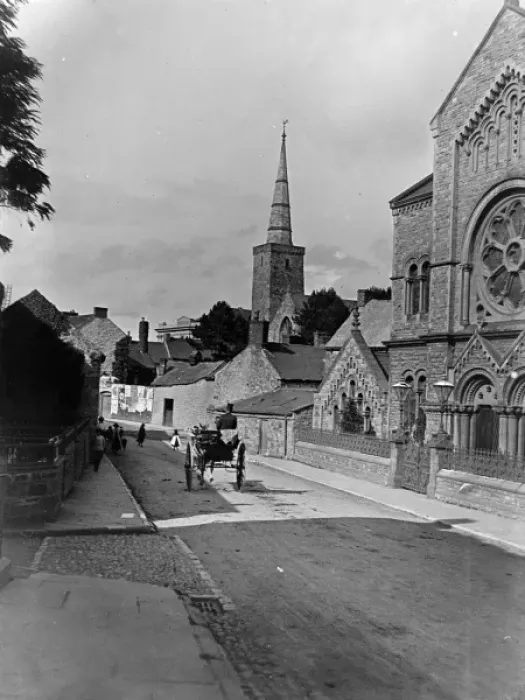 Framed Print : View down Barn Street, Haverfordwest, South Wales
