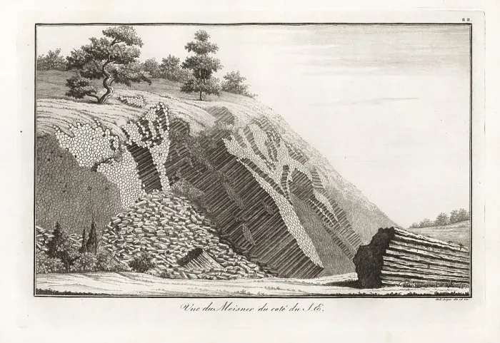 Framed Print : View of a basalt wall at Meisner, Hesse, Germany Framed Print : View of a basalt wall at Meisner, Hesse, Germany