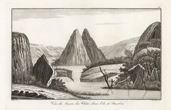 Framed Print : View of the Basin of Chites, Reunion Island, 1804 Framed Print : View of the Basin of Chites, Reunion Island, 1804