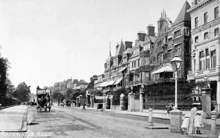 Framed Print : View of Bayswater Road, West London Framed Print : View of Bayswater Road, West London