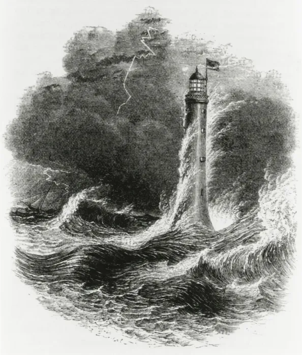 Framed Print : View of Bell Rock lighthouse by Percival Skelton Framed Print : View of Bell Rock lighthouse by Percival Skelton