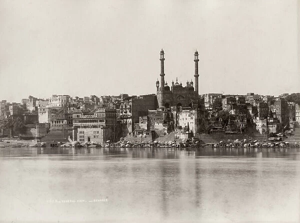 View of Benares Varanasi from the River Ganges