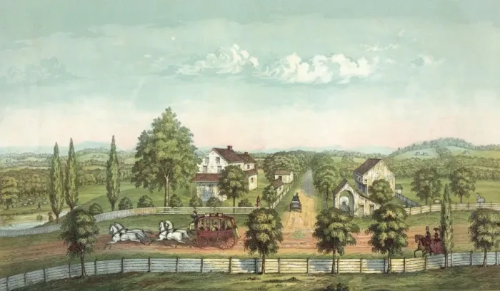Framed Print : A view of the birth place of Robert Fulton, Lancaster county Framed Print : A view of the birth place of Robert Fulton, Lancaster county