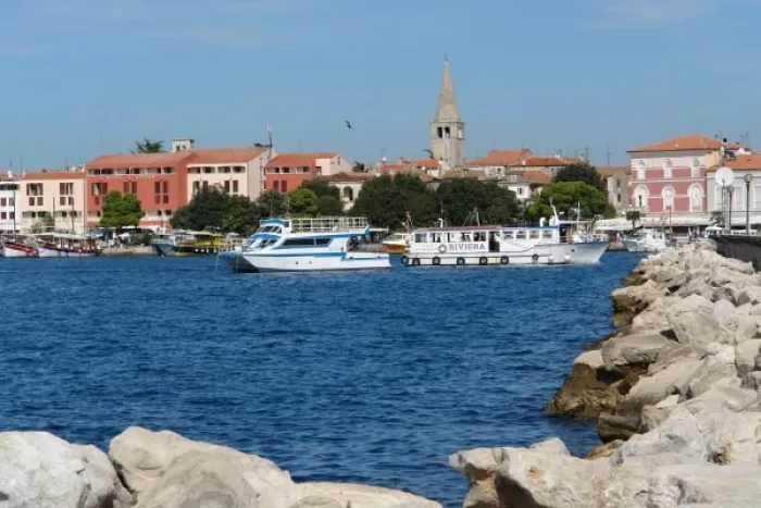 Framed Print : View of boats, Porec, Croatia Framed Print : View of boats, Porec, Croatia