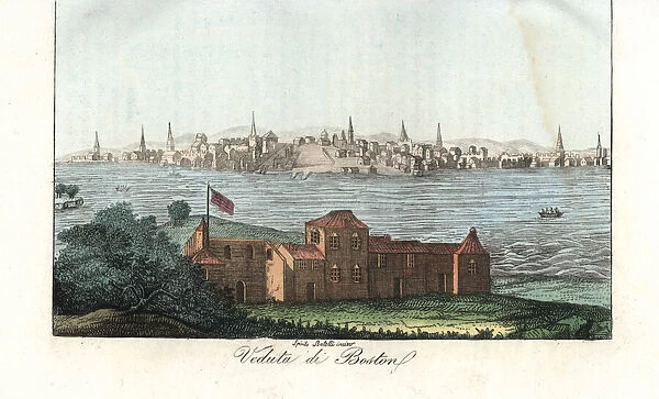 View of Boston in the early 19th century