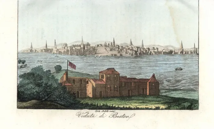 Framed Print : View of Boston in the early 19th century Framed Print : View of Boston in the early 19th century
