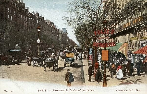 View of the Boulevard des Italiens. Paris