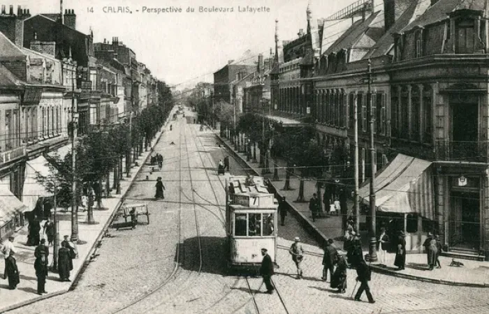 Framed Print : View of the Boulevard Lafayette, Calais, France Framed Print : View of the Boulevard Lafayette, Calais, France