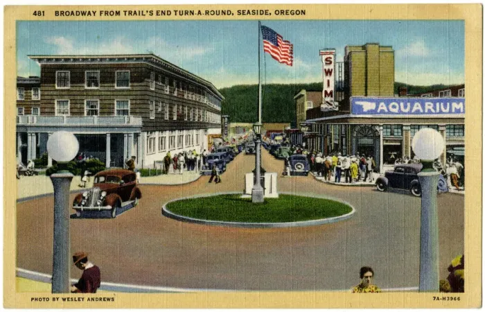 Framed Print : View of Broadway, Seaside, Oregon, USA Framed Print : View of Broadway, Seaside, Oregon, USA