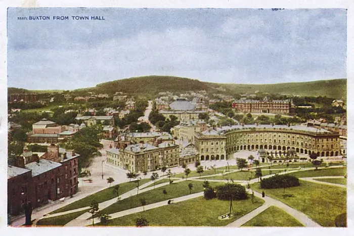 Framed Print : View of Buxton, Derbyshire, from the town hall Framed Print : View of Buxton, Derbyshire, from the town hall