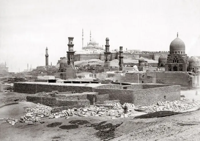 Framed Print : View of Cairo and the Citadel, Egypt c. 1870 s Framed Print : View of Cairo and the Citadel, Egypt c. 1870 s