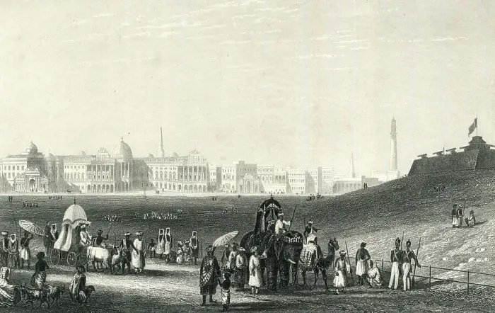 Framed Print : View of Calcutta from the Esplanade, India Framed Print : View of Calcutta from the Esplanade, India