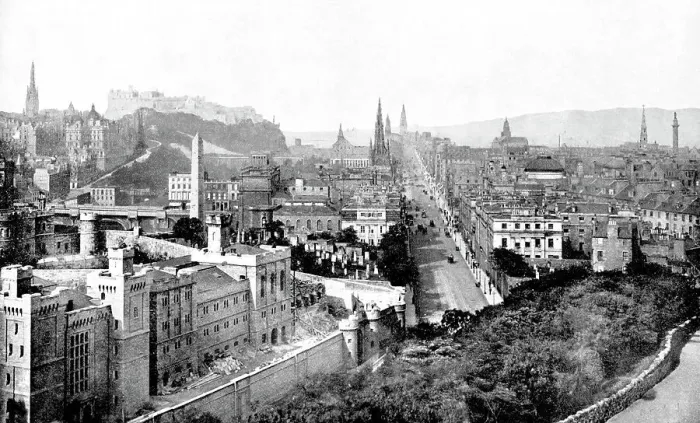 Framed Print : View from Calton Hill, Edinburgh early 1900's Framed Print : View from Calton Hill, Edinburgh early 1900's