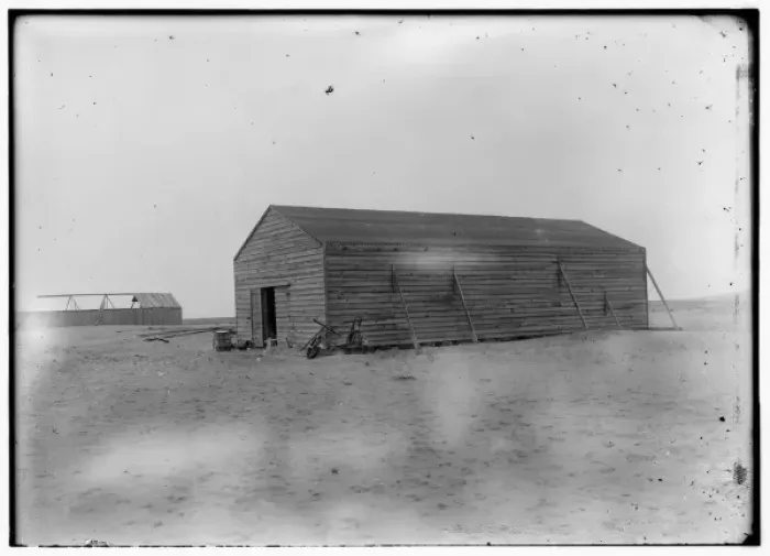 Framed Print : View of the camp building at Kitty Hawk from the northwest Framed Print : View of the camp building at Kitty Hawk from the northwest