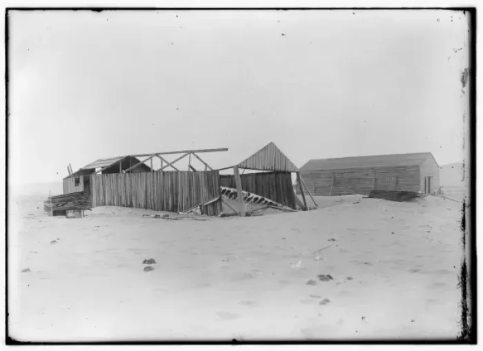 Framed Print : View of the camp at Kitty Hawk from the northeast, showing i Framed Print : View of the camp at Kitty Hawk from the northeast, showing i