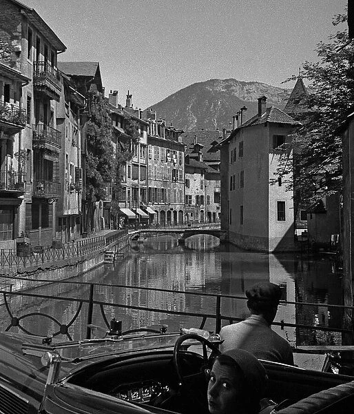 View of the canal in Annecy, France