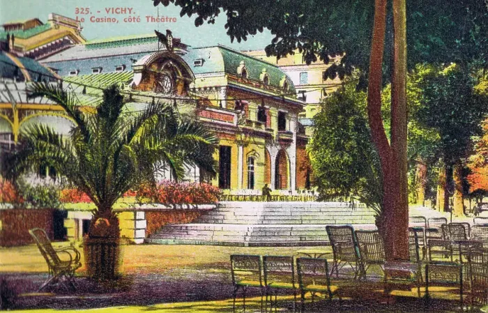 Framed Print : A view of the Casino and outdoor theatre at Vichy, 1920s Framed Print : A view of the Casino and outdoor theatre at Vichy, 1920s
